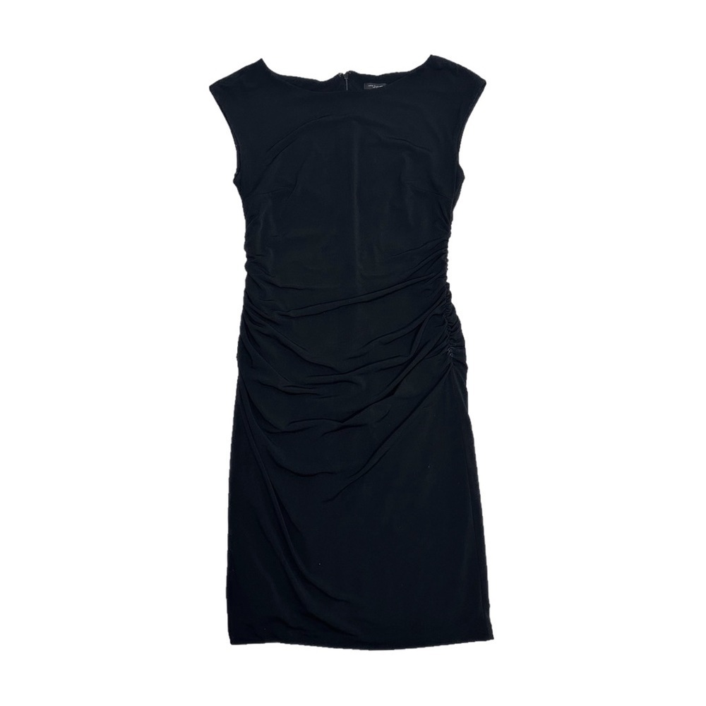 Ann Taylor Black Ruched Side Sheath Dress Size 4
